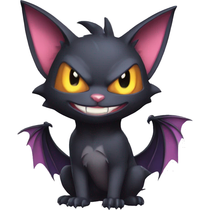 Cool Cute Edgy Bat-Cat-Noivern-Noibat-Litten-Pokémon-Fakémon-hybrid emoji