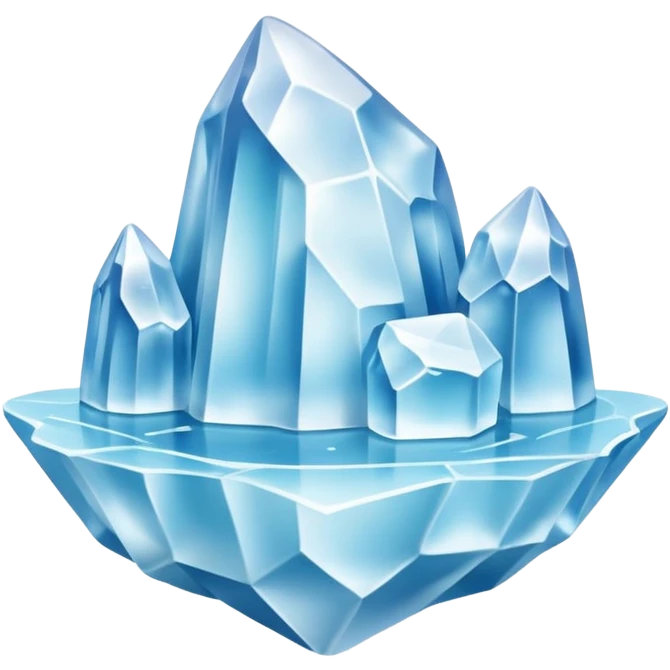 A 3D iceberg in Apple Memoji style
 emoji