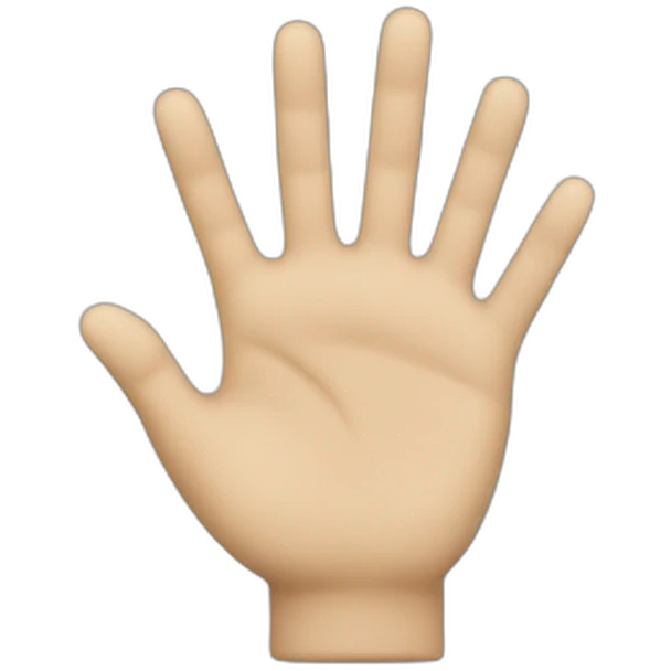 Hand with a token  emoji