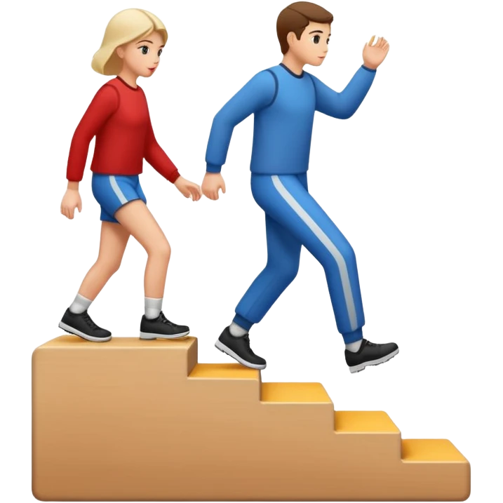 stepping up onto and down from a platform emoji