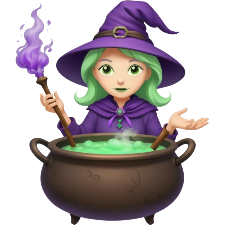green witch cooking potion emoji