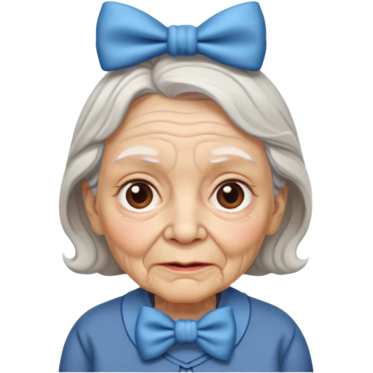 Very old women with Bow. emoji