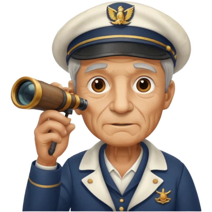 old sailor with a telescope emoji