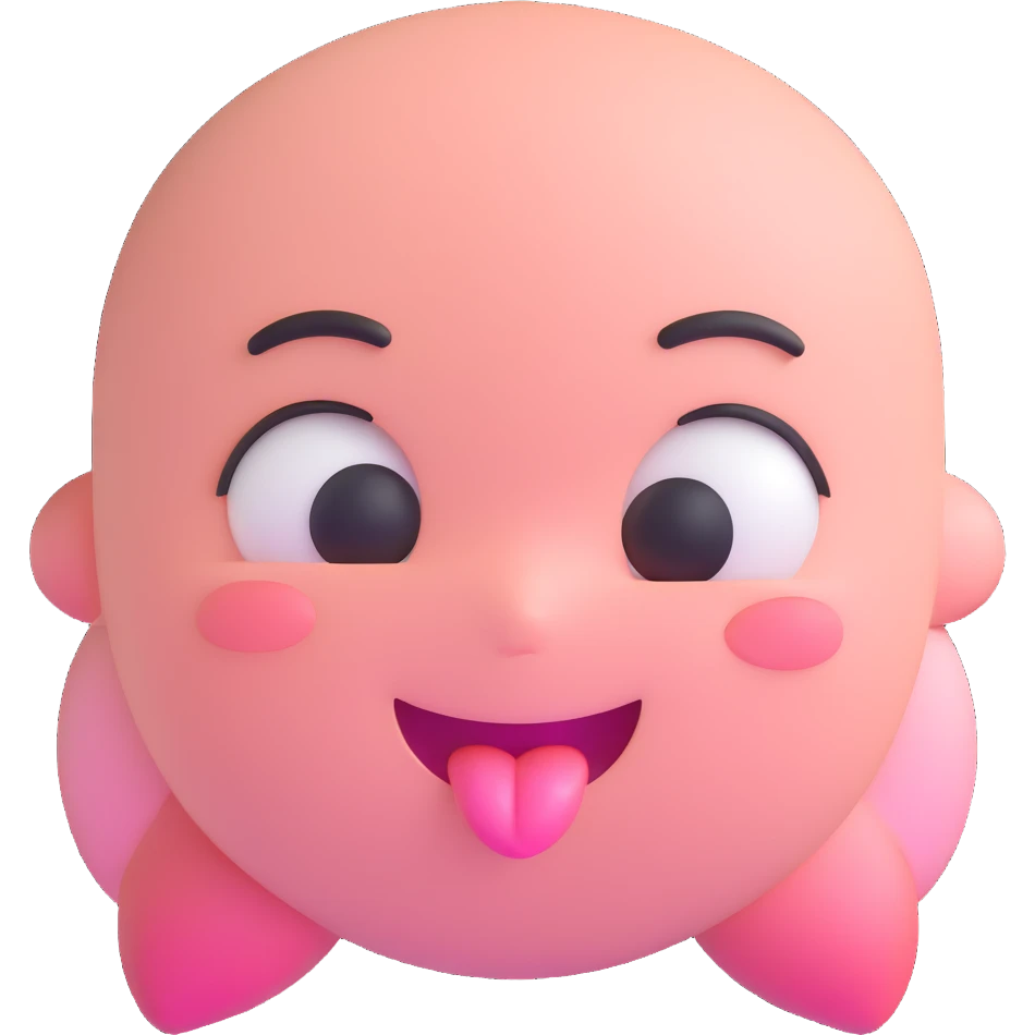 blushing face with eyes rolled up and tongue out emoji