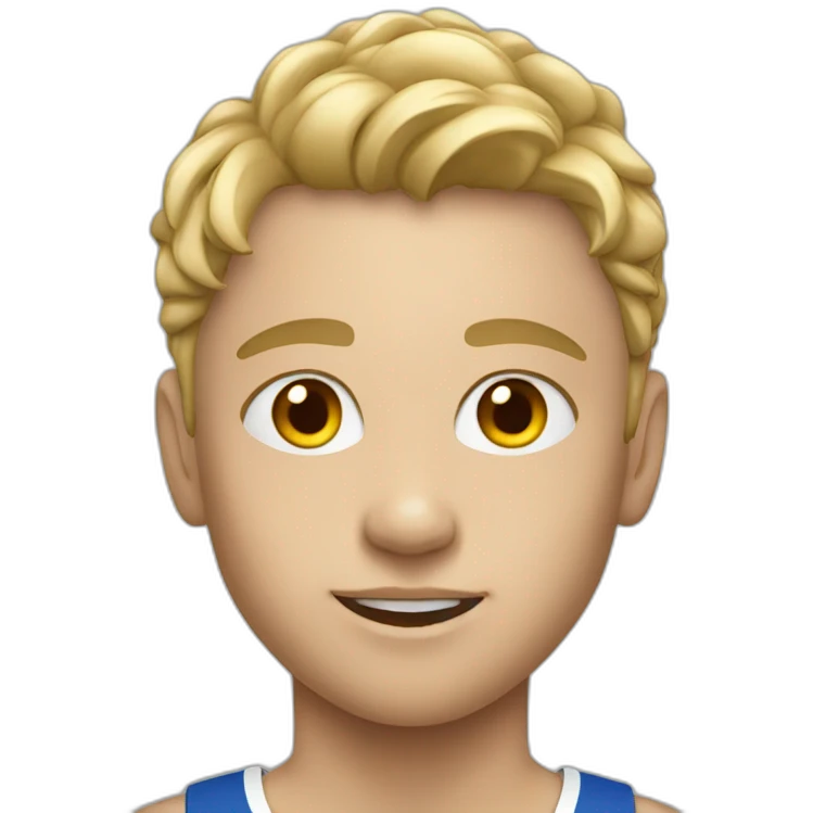 white young Athlete emoji