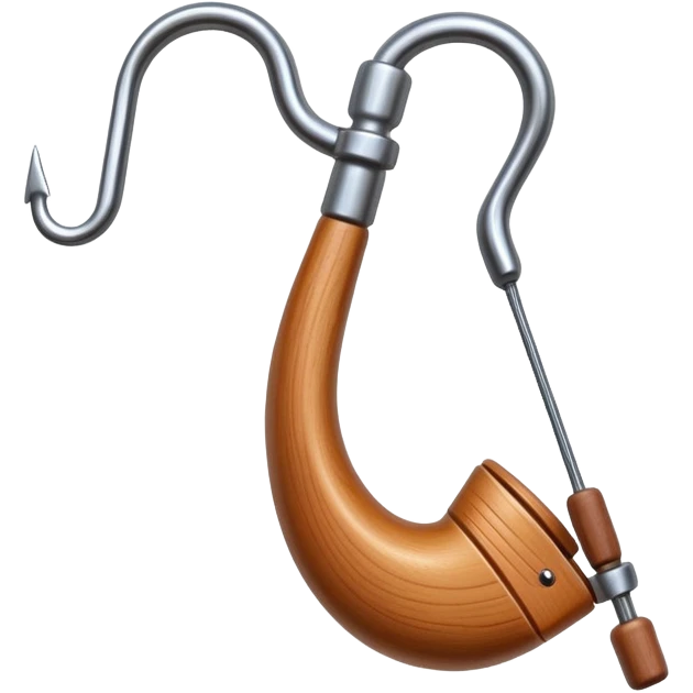wooden fishing hook emoji