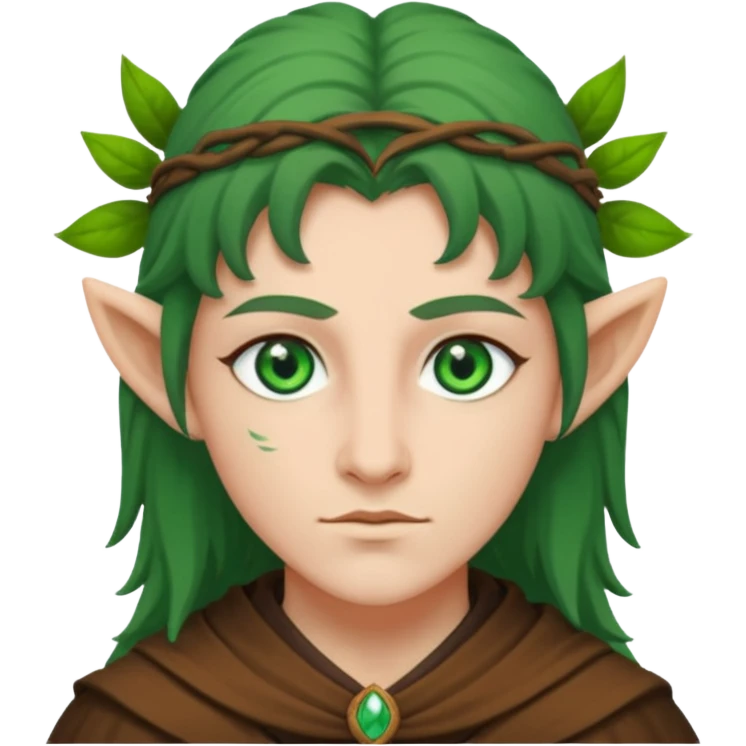 The Druid looks around the corner emoji