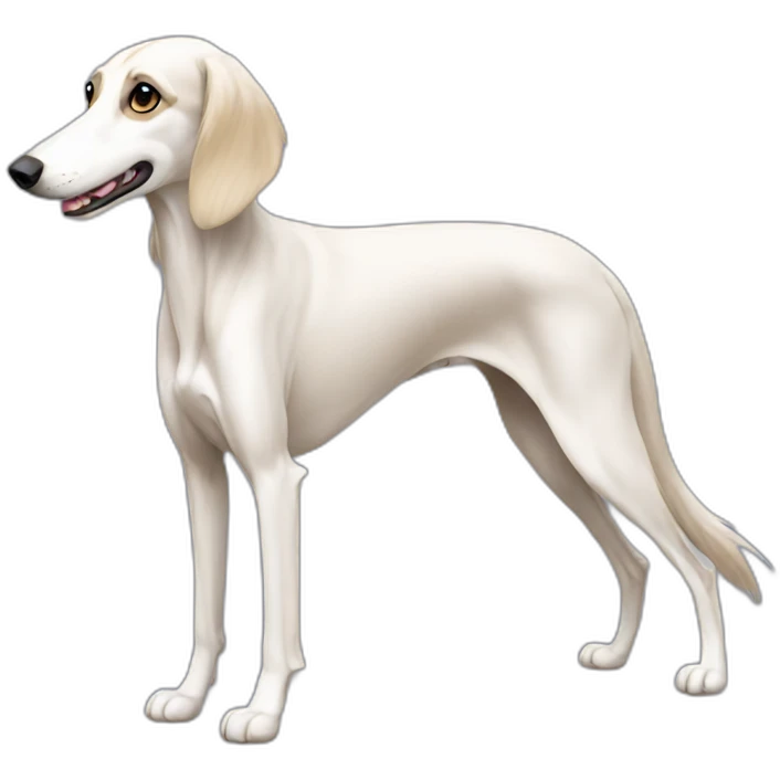 sprint white Saluki emoji