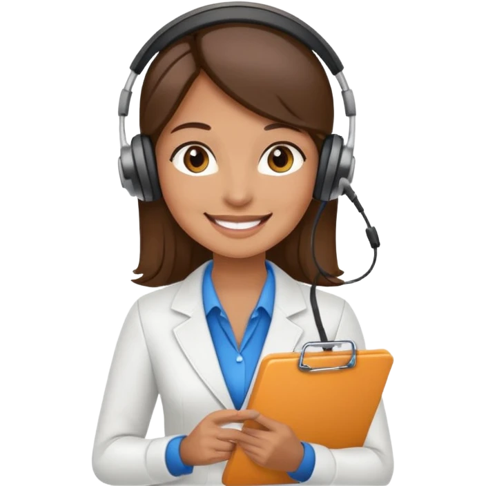 Event Planner Holding A Clipboard And Headset emoji