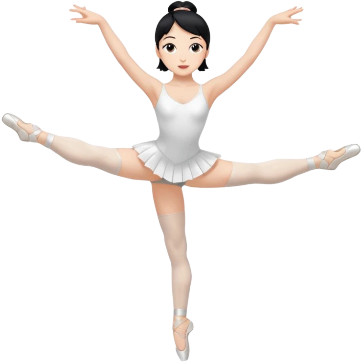 WOMAN BALLET DANCER BLACK HAIR AND NOT IN TUTU emoji