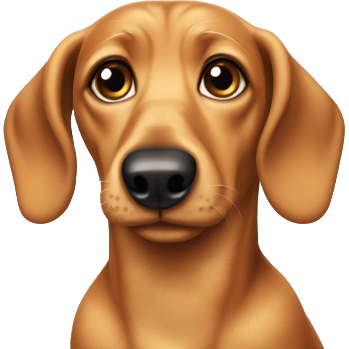 Wiener dog with black eyes name tag Chiara emoji