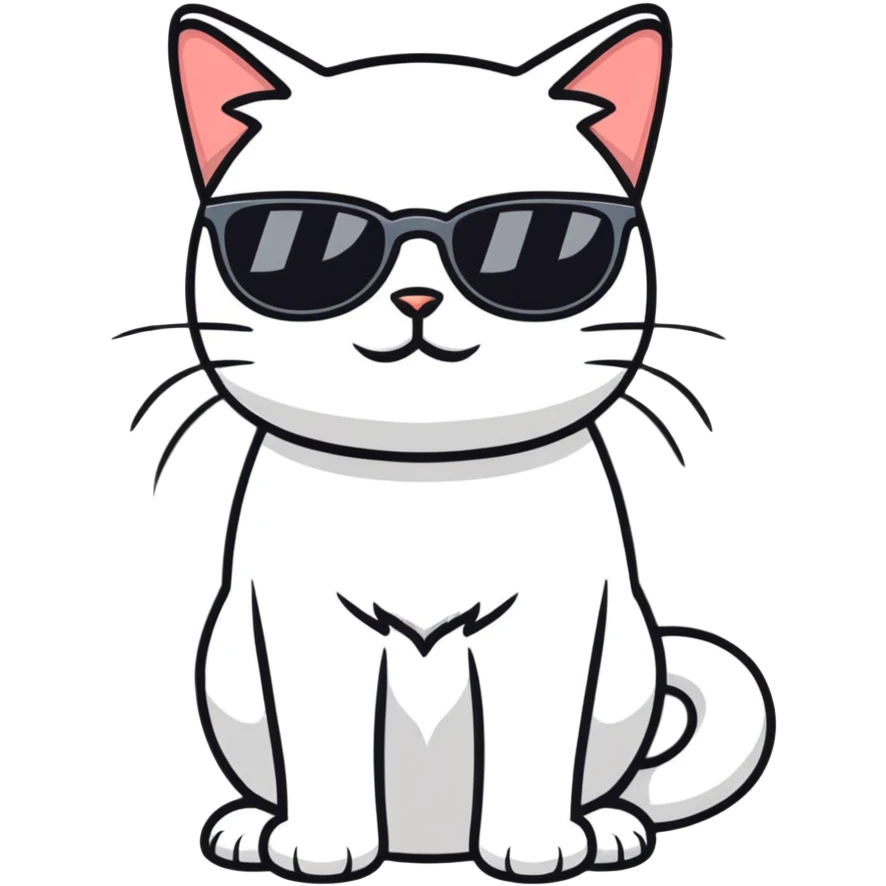 Cat with sunglasses emoji