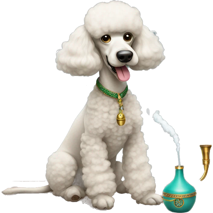 Poodles smoking a hookah  emoji