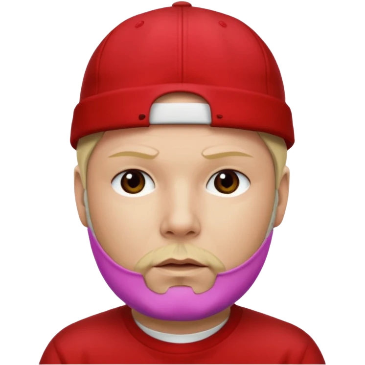 Fred Durst red cap back, blonde hair emoji