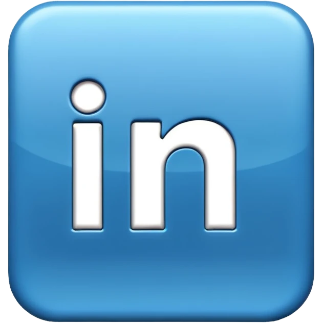3d linkedin logo (the real Linkedin logo must be used) emoji