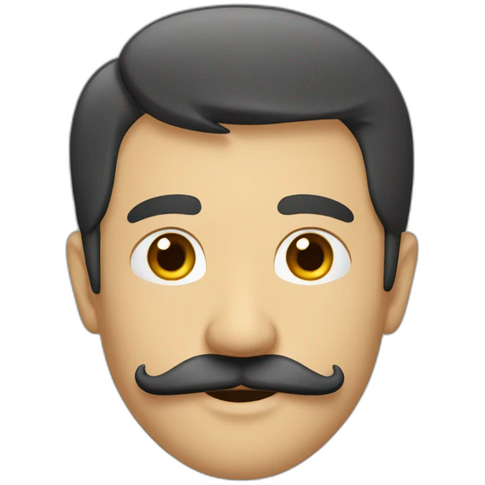 Retraité homme fort moustache sans cheveux emoji