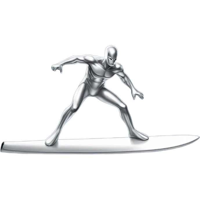 Silver surfer on board emoji