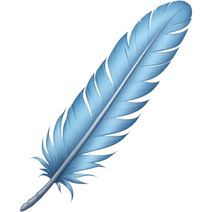 Pale pastel blue raven feather emoji