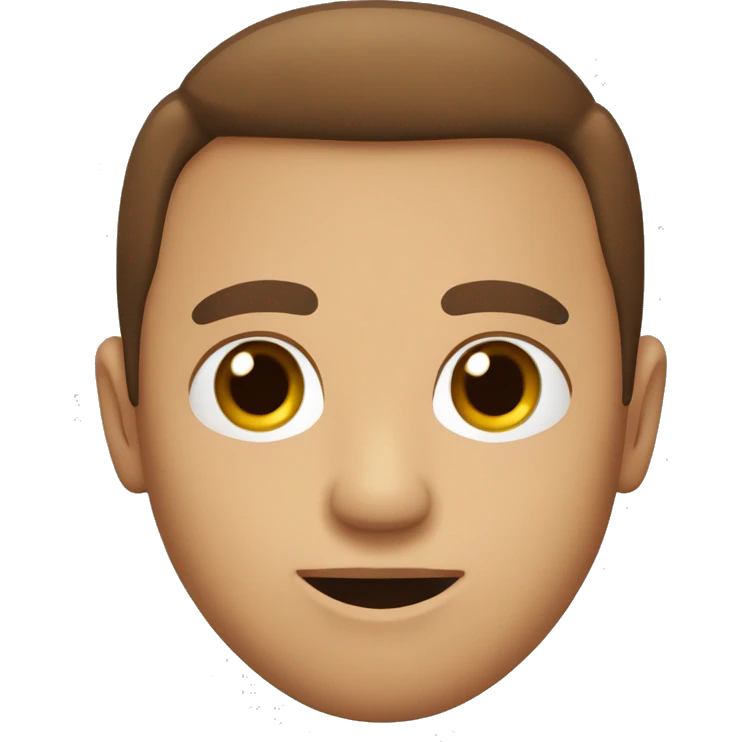 homme brun, yeux marrons clair emoji