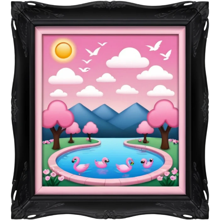 pink girly framed photo picture emoji