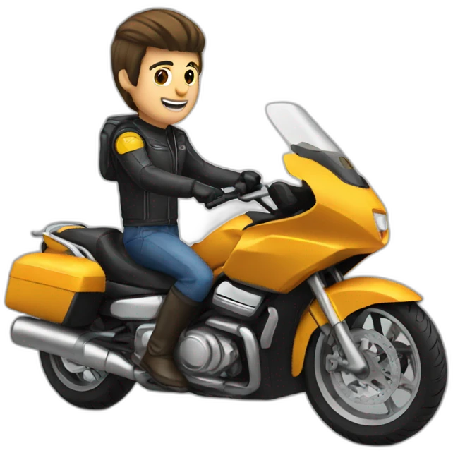 Chat sur moto emoji