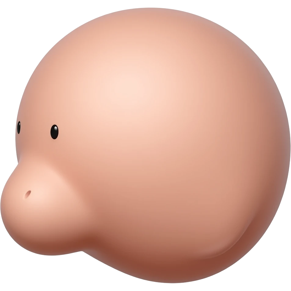 Bulbous headed penis and balls emoji