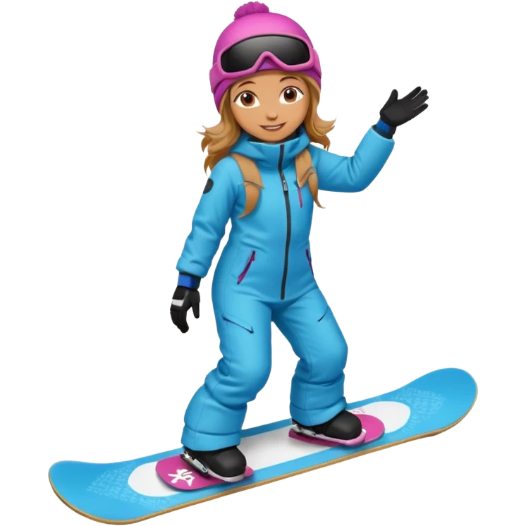 Girl snowboarder person emoji