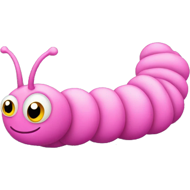 pink caterpillar emoji