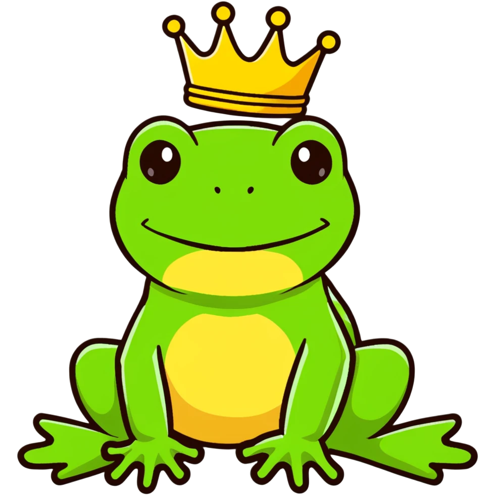 crowned frog emoji