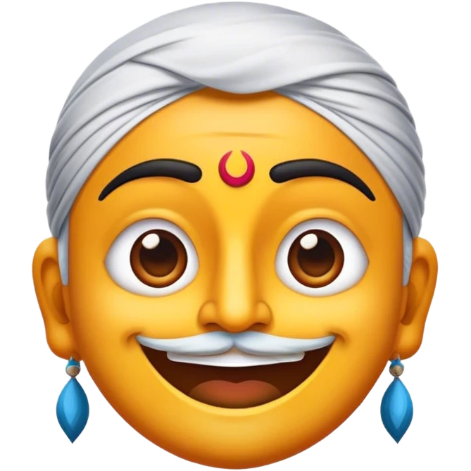 Cinematic Realistic Bollywood Pop Culture Emoji, featuring an energetic portrayal of Indian cinema rendered with dynamic textures and lively, colorful lighting. emoji