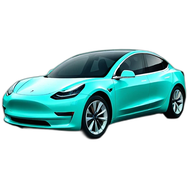 tiffany blue tesla model 3 emoji