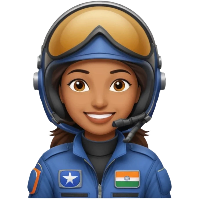 Indian fighterjet female pilot emoji