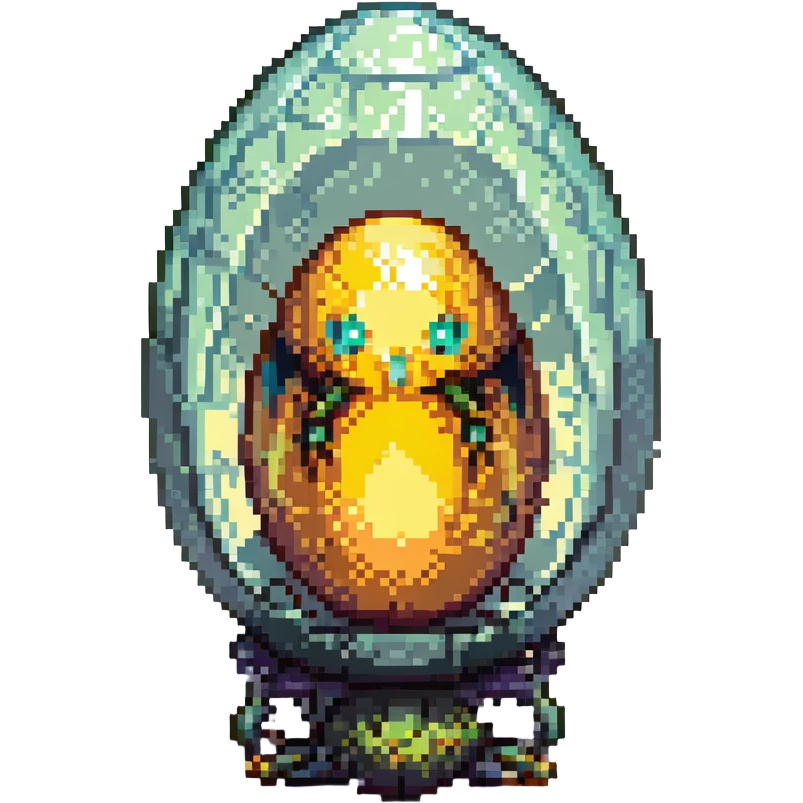 cranial, eye, MRI, SCAN, egg, embryonic, inside of glass egg, alien, eerie, otherworldly, crystal egg, tiny embryo. fetoid shape emoji