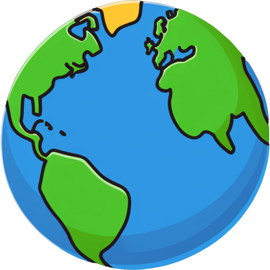 Globe of Earth with landmasses forming the number 812 emoji