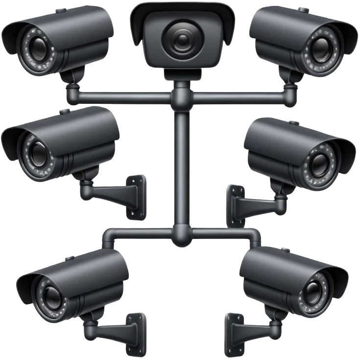 Cctv cameras facing multiple directions  emoji