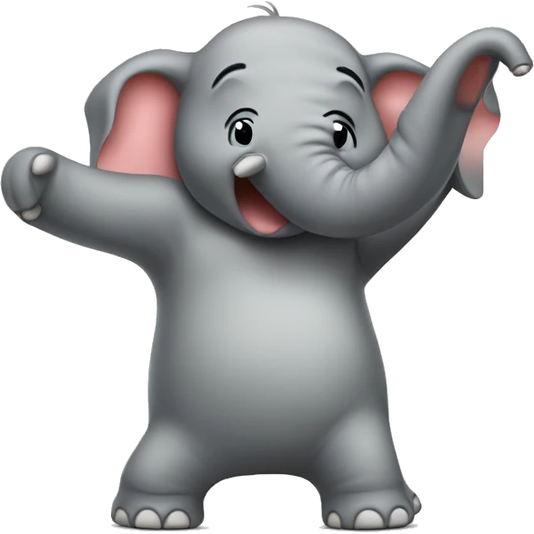 Elephant dabbing emoji