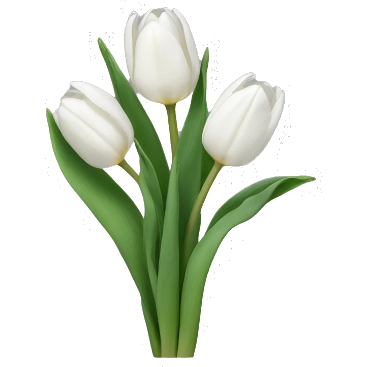 White tulips emoji