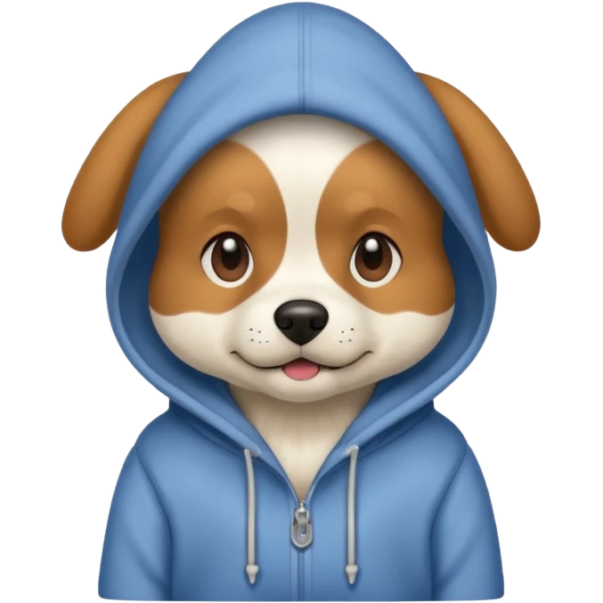 Dog wearing hoodie  emoji