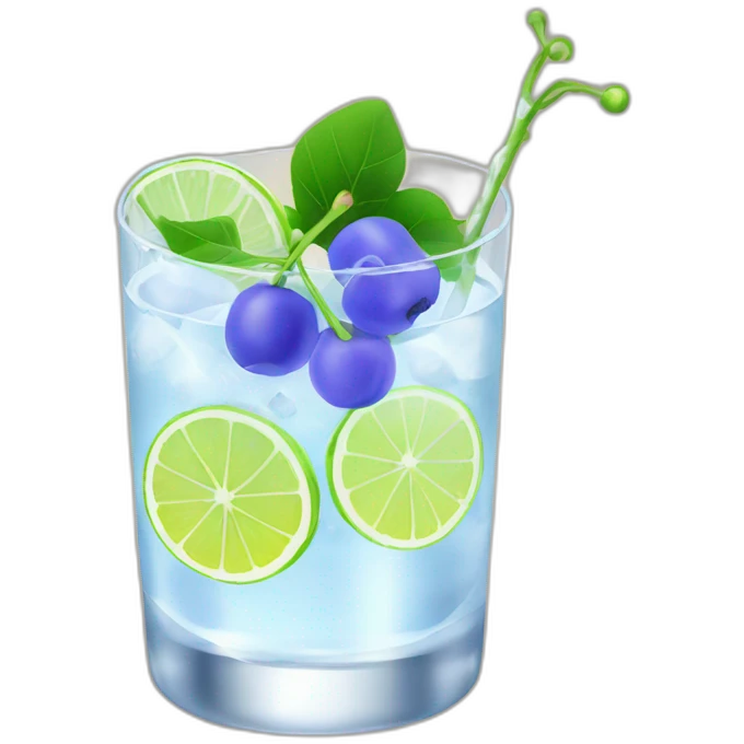 gin tonic with clitoria emoji