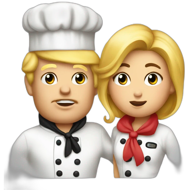 Chef kiss by a cartoon version of trump emoji