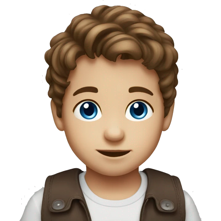 toddler boy brown hair blue eyes  emoji