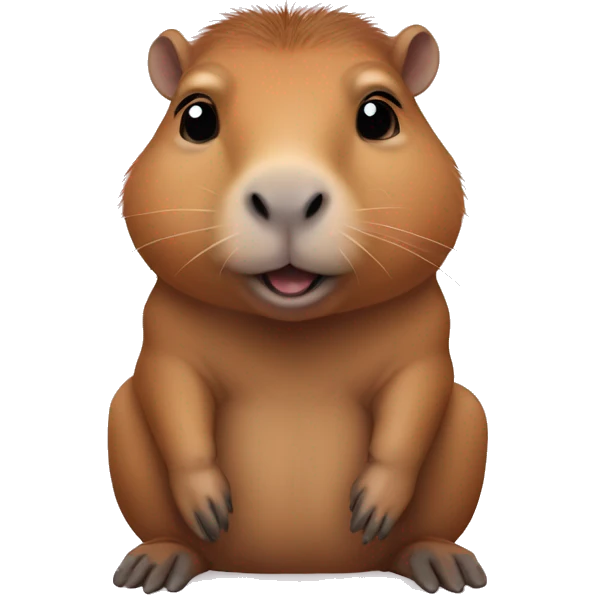 capybara baby looking more realistic and no facial expression emoji