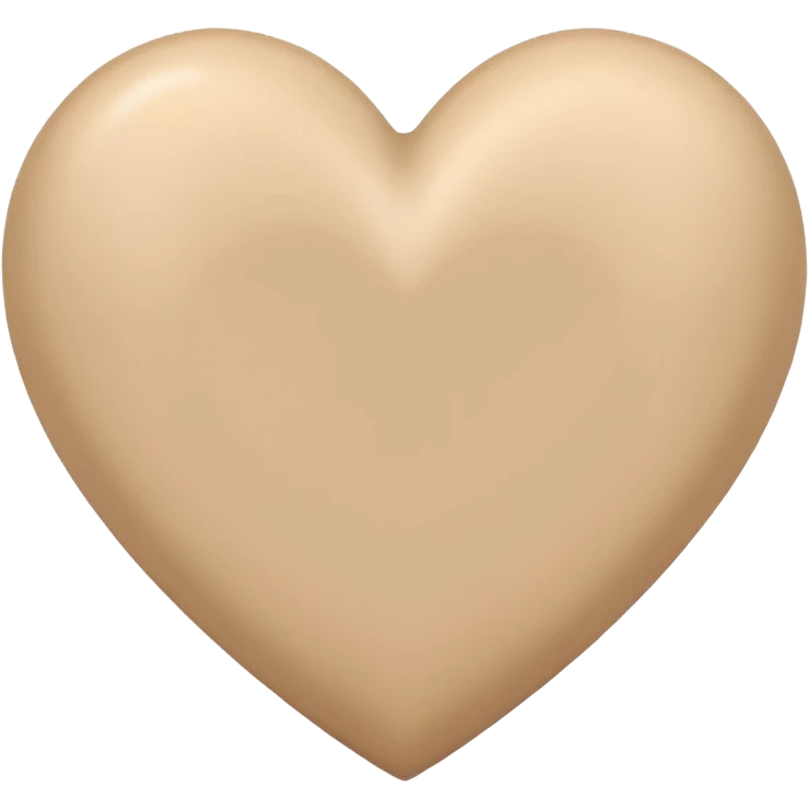 Coração beje emoji