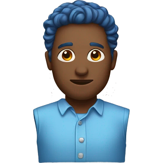 man in blue shir emoji