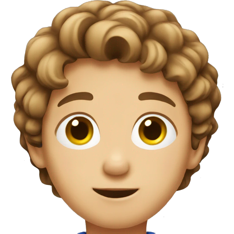Young boy brown hair emoji