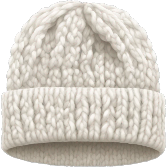 white knitted wool cap piece of clothing emoji