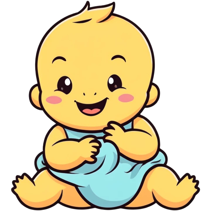 Un bebe riendose emoji