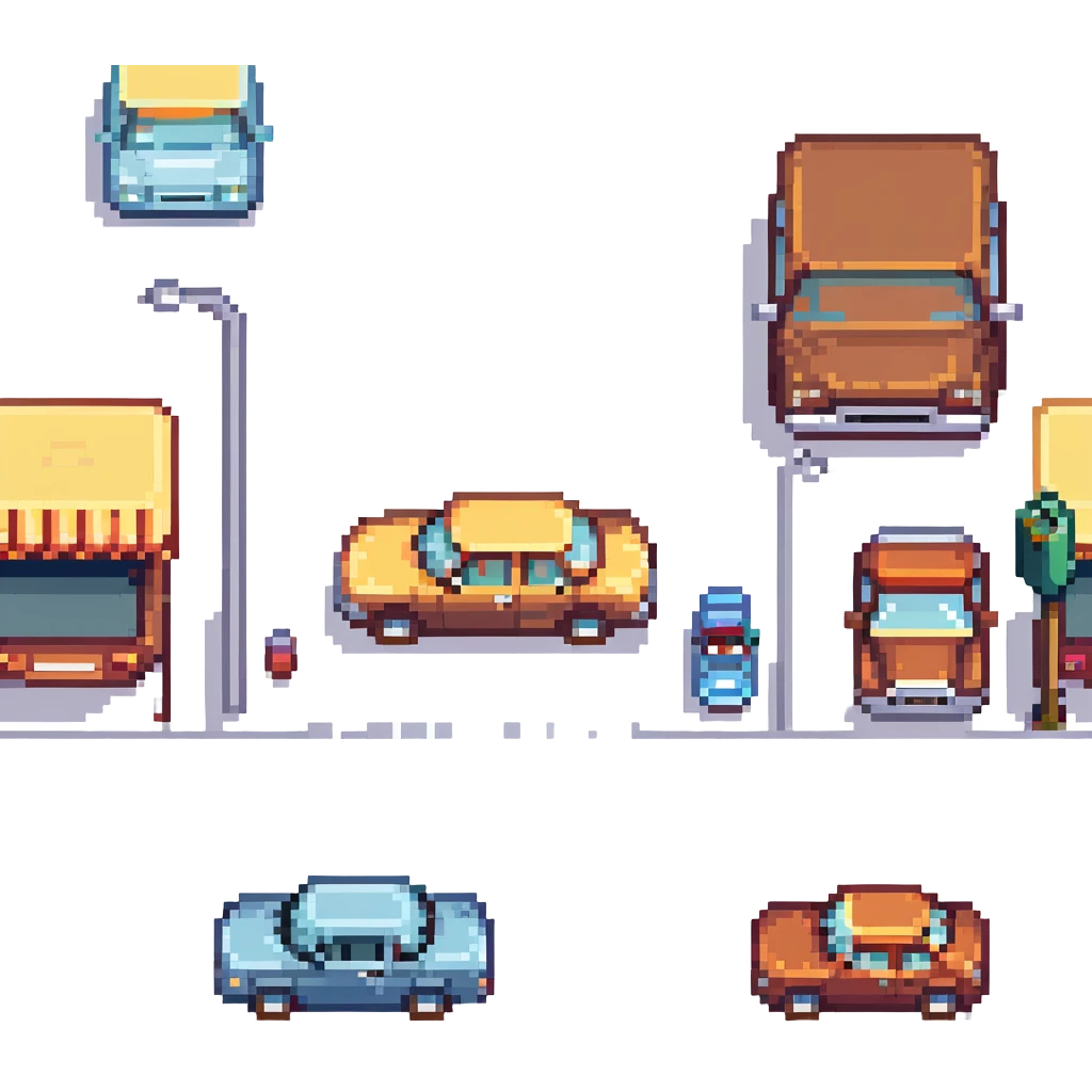 street scene with cars emoji