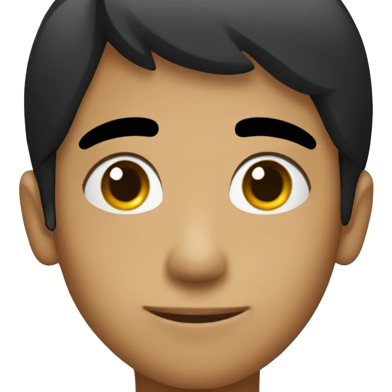 a mexican boy with black hair and black eyes emoji