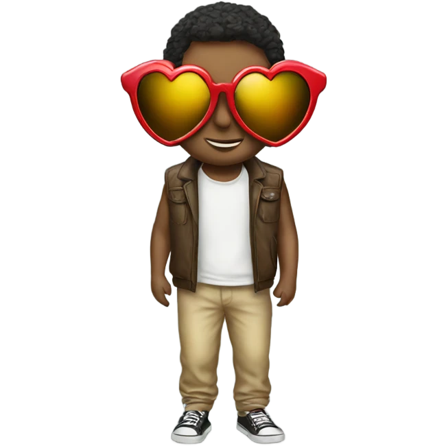sunglasses heart art piece full body emoji